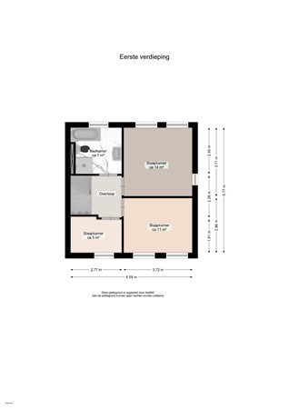 Floorplan - Hink Oostingstraat 52, 9915 RE 't Zandt